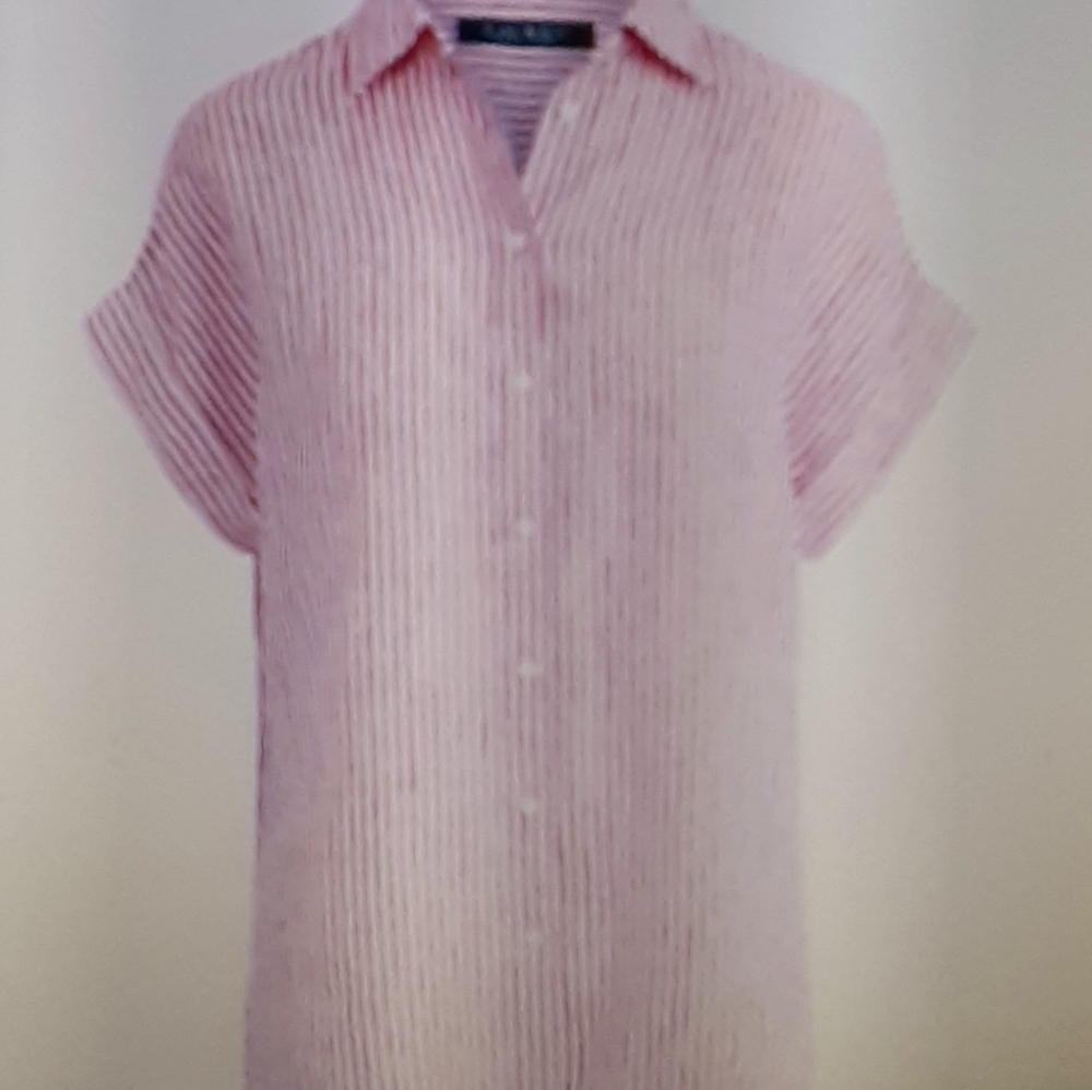 Lauren Ralph Lauren Striped Linen Shirt XL - Picture 5 of 10